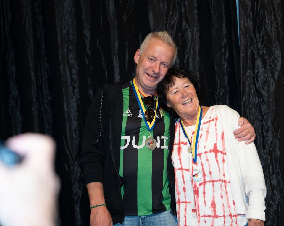 Silvermedaljörer Tore Stormo och Ylva Strandberg