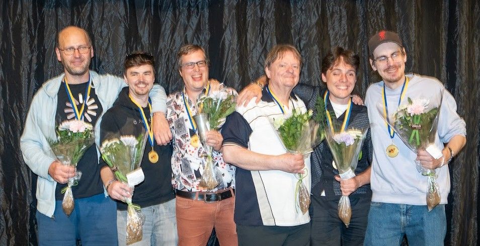 Vinnare av Chairman's Cup 2025 Karlssons Frestelse - Thomas Karlsson, Tobias Bern, Johan Karlsson, Morgan Svensson, Ivar Lichtenstein och Johannes Matsson