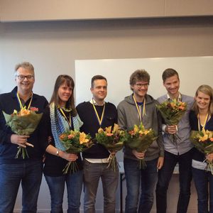 1:a ... Harplinge BK ... Magnus Eriksson, Marion Michielsen, Per-Ola Cullin, Ola Rimstedt, Mikael Rimstedt, Cecilia Rimstedt