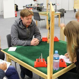 Johan Upmark och Cecilia Rimstedt i Full house. Foto:EBL Johan Upmark och Cecilia Rimstedt i Full house. Foto:EBL